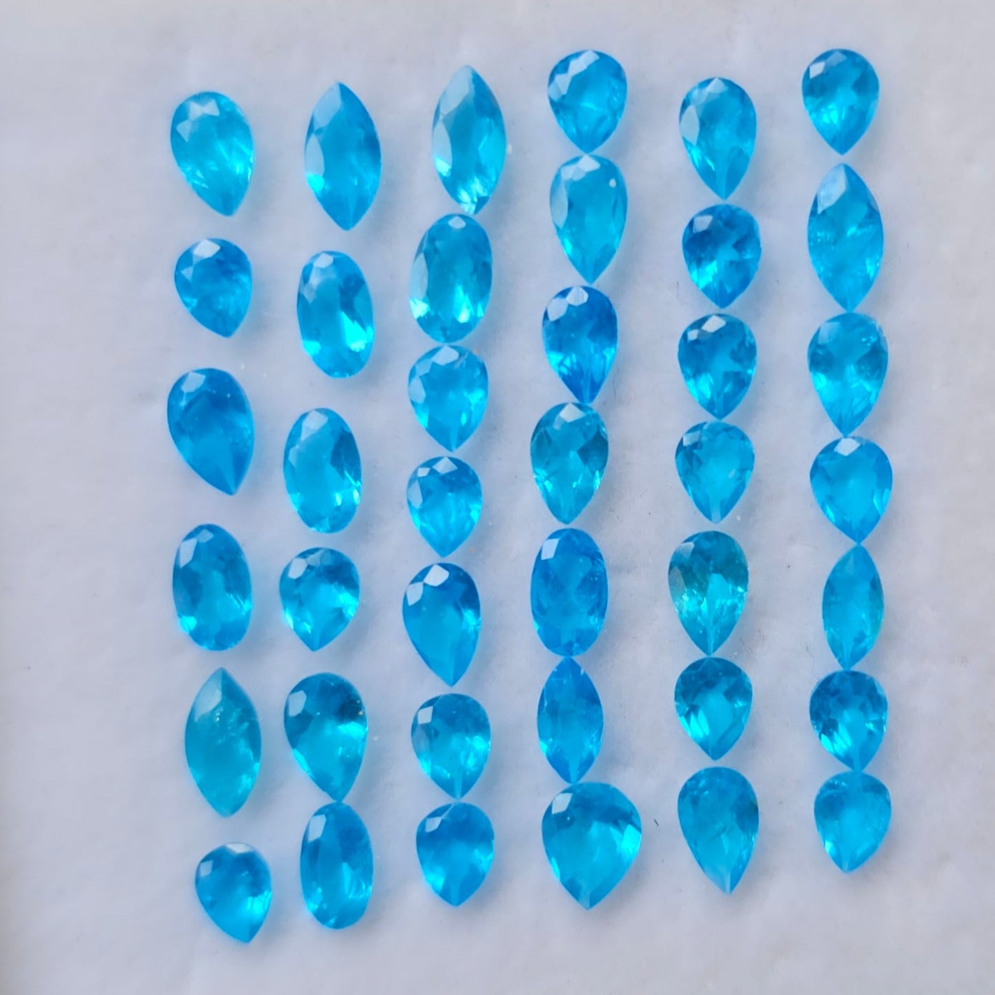 40 Pcs Natural Apatite Mix Shape Faceted Gemstone | Size: 4-6mm - The LabradoriteKing