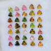 35 Pieces Natural Multi Tourmaline Faceted Gemstones Trillion Shape,4mm - The LabradoriteKing