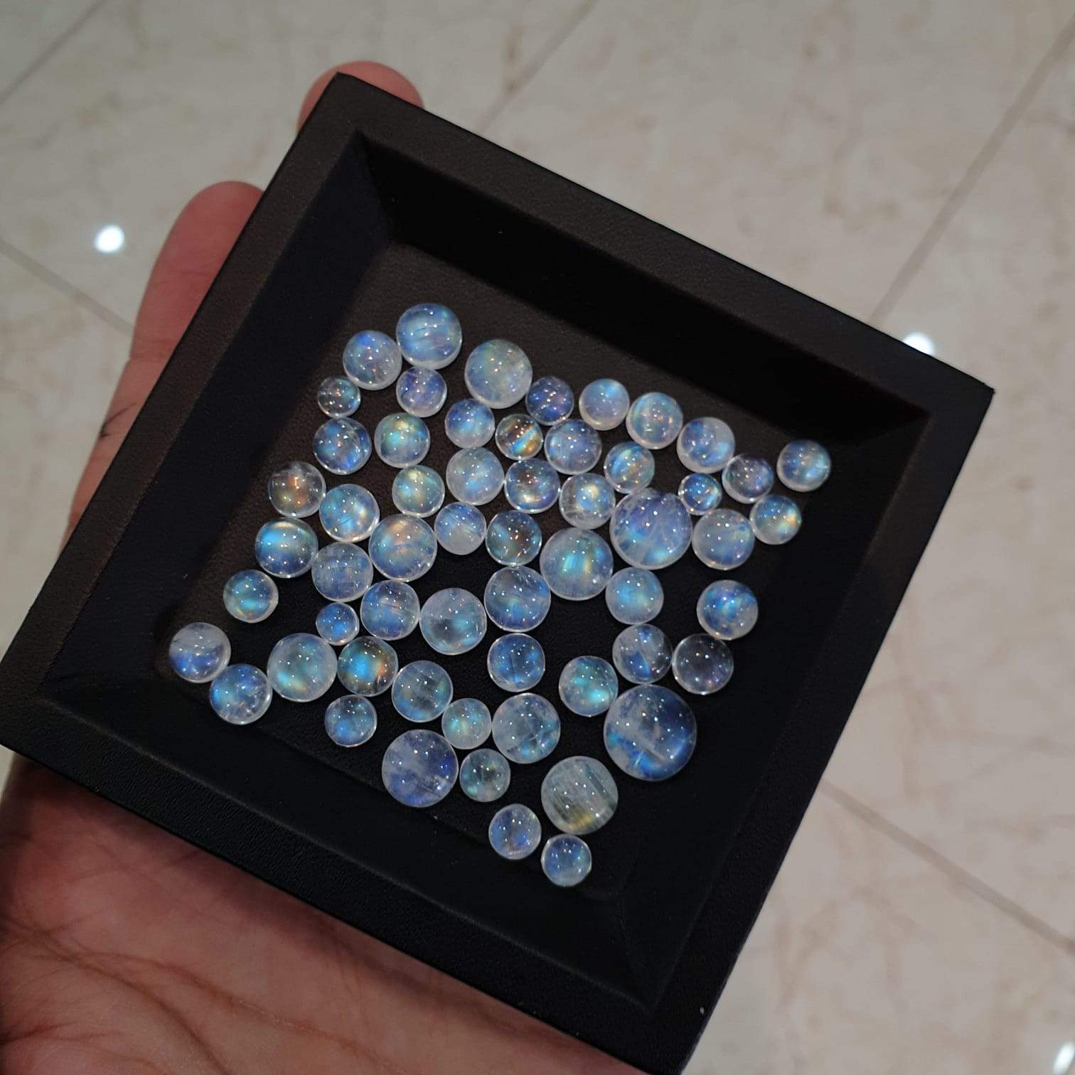 20pcs Moonstone Cabochons Round 6-10mm Lot - The LabradoriteKing