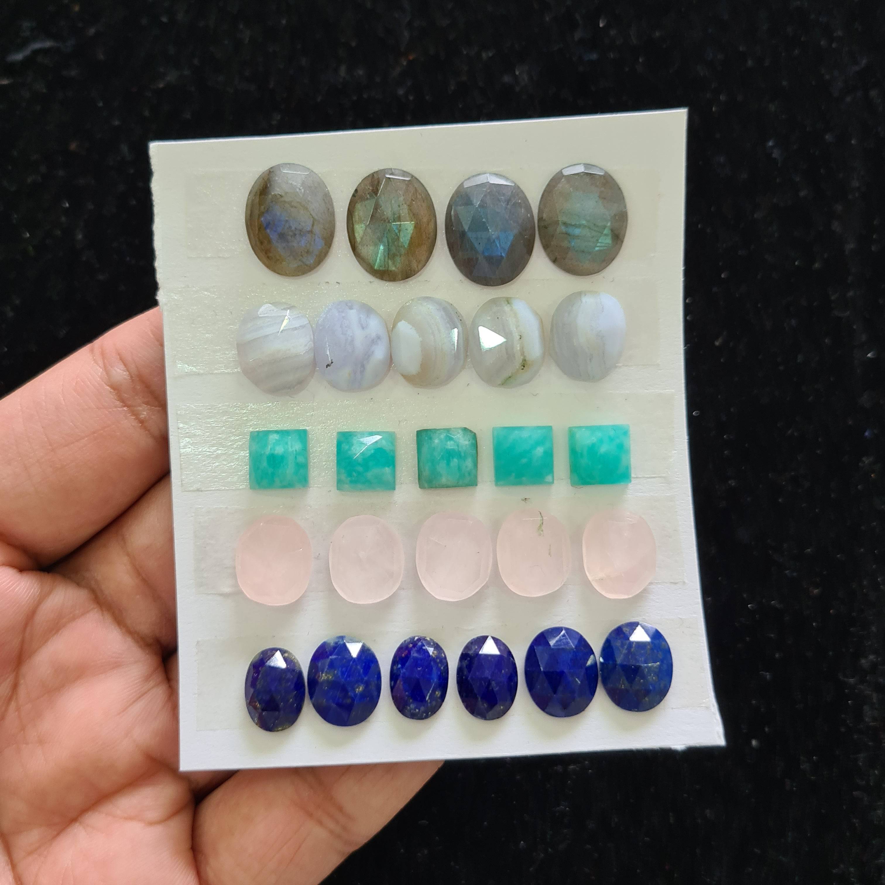 25 Pcs Natural Mix Rosecut Gemstones | Mix Shape, 8-15mm Size, - The LabradoriteKing