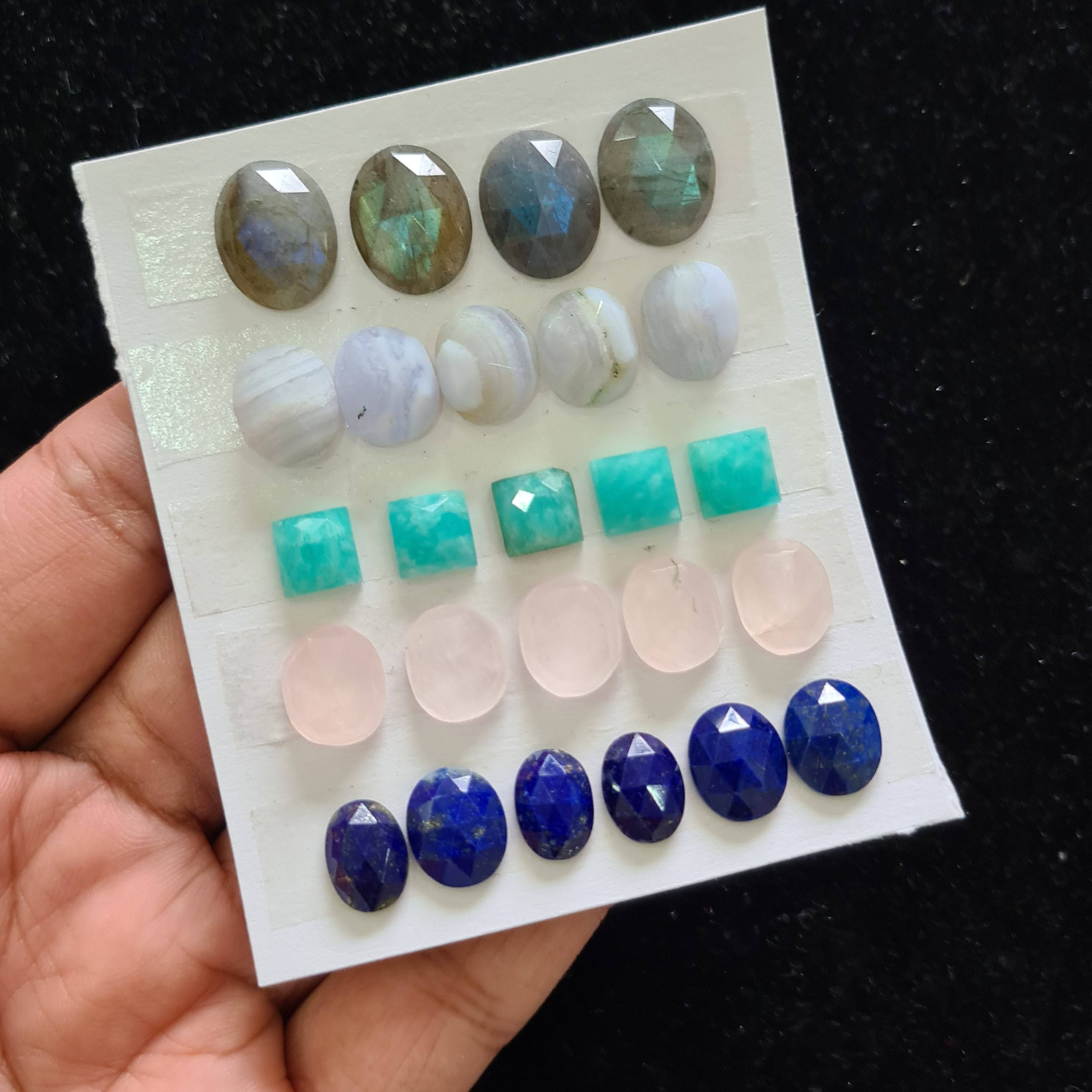 25 Pcs Natural Mix Rosecut Gemstones | Mix Shape, 8-15mm Size, - The LabradoriteKing