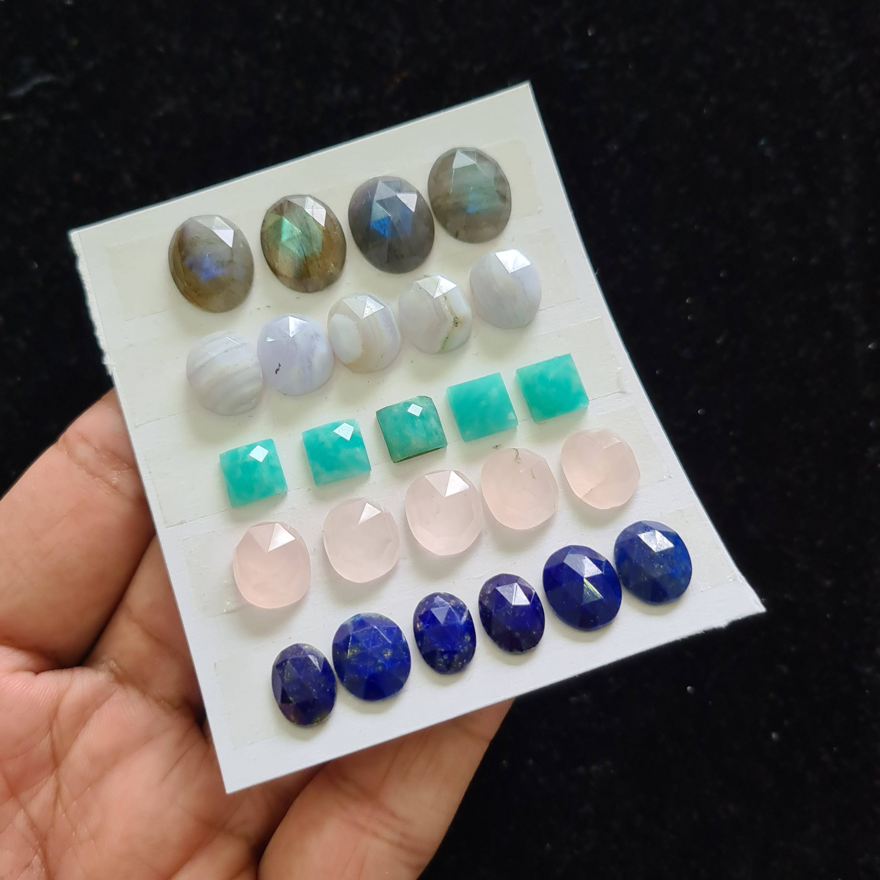 25 Pcs Natural Mix Rosecut Gemstones | Mix Shape, 8-15mm Size, - The LabradoriteKing