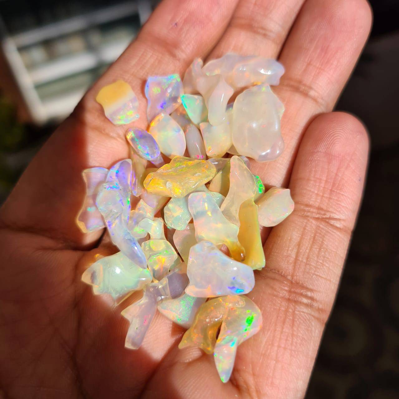 25 Pcs Natural Opal Polished Uneven tumbels | 8-16mm sizes - The LabradoriteKing