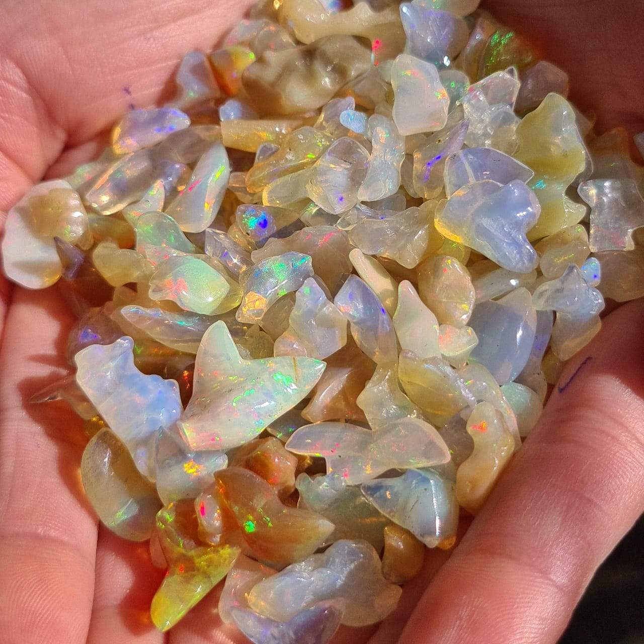 25 Pcs Natural Opal Polished Uneven tumbels | 8-16mm sizes - The LabradoriteKing