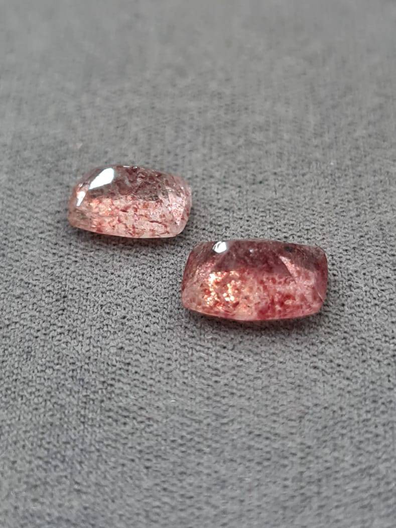 25 Pcs Strawberry Quartz | 6x4mm and  7x5mm - The LabradoriteKing