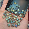 25 pcs Sugarloaf Labradorite Cabochon Sqaure 6mm | - The LabradoriteKing