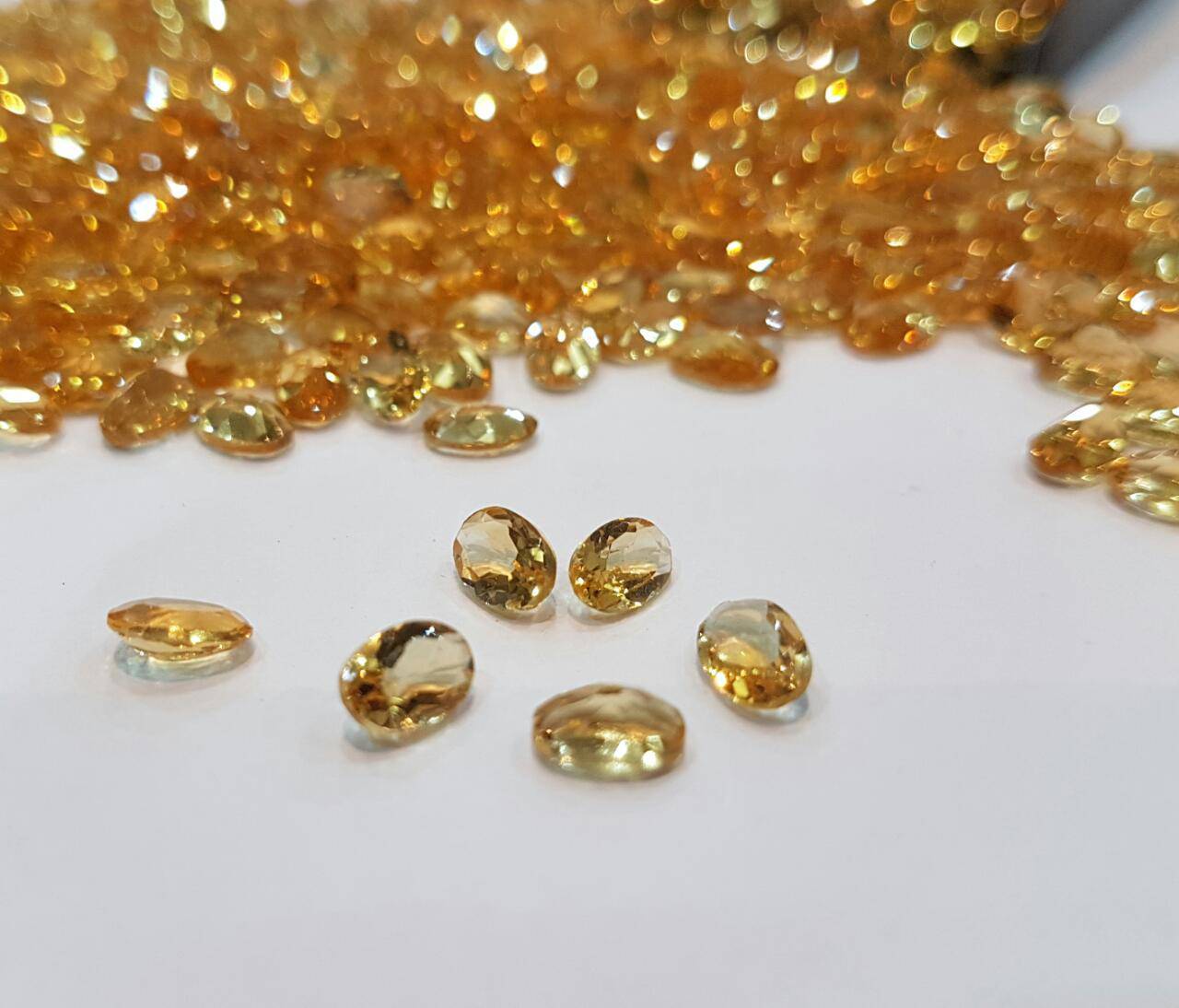 25 Pcs Top Quality Natural Citrine 6x4mm calibrated Ovals - The LabradoriteKing