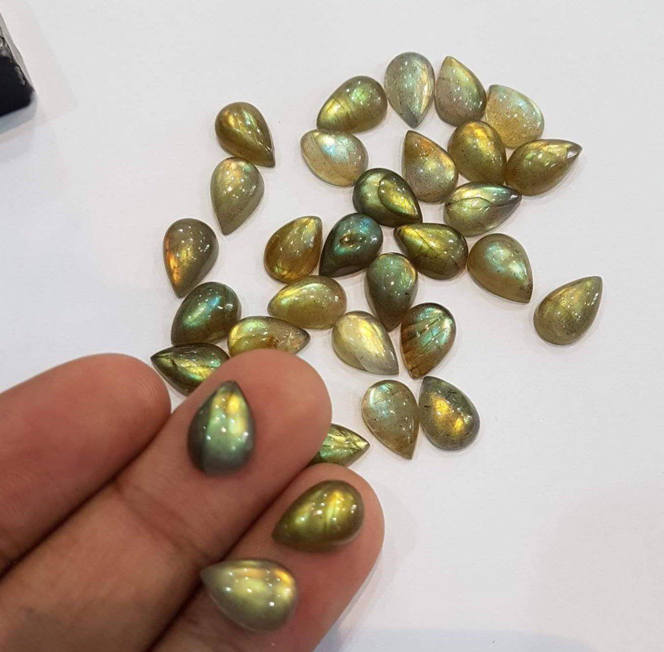 25pcs Of Labradorite TearDrops 12x8mm - The LabradoriteKing