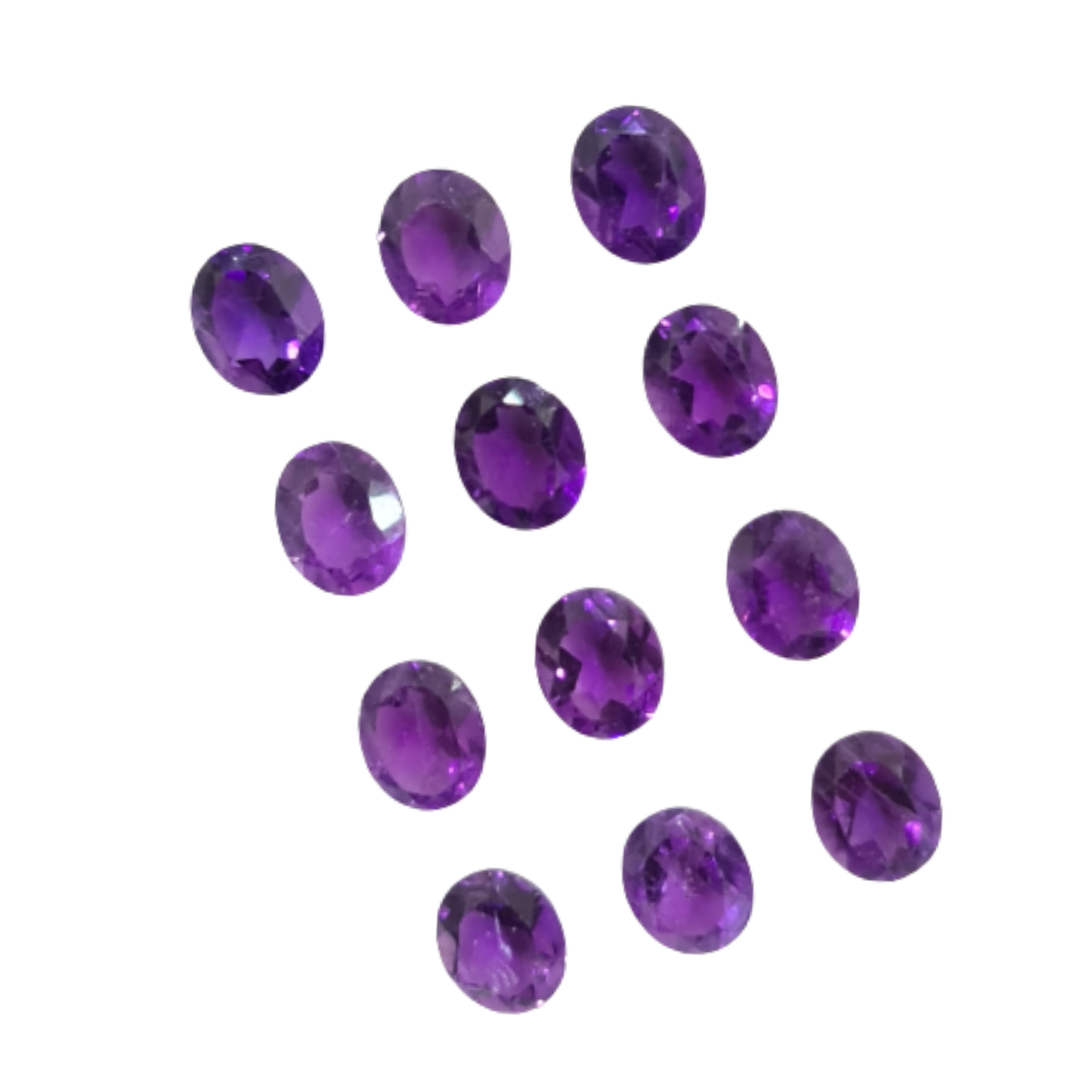 Natural Amethyst Faceted Gemstone I  Size 5-8mm, Shape: Oval - The LabradoriteKing