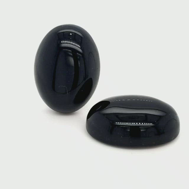 Black Onyx Oval Cabochons | Calibrated Size
