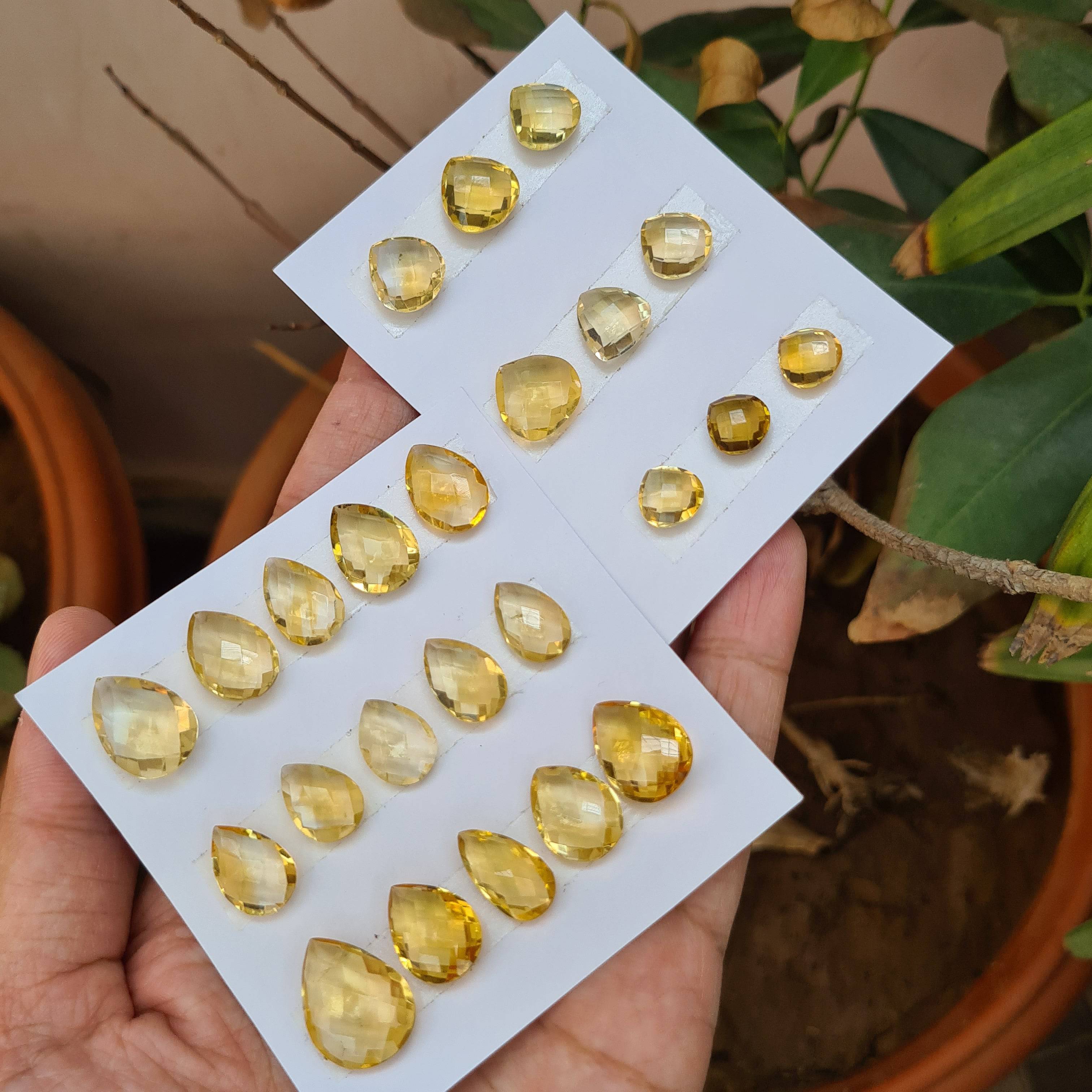 2Lot's, 24 Pcs Natural Citrine Faceted Gemstones | Mix Shape, 10-19mm Size, - The LabradoriteKing