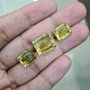 3 Pcs Earring Pendant Set Natural Lemon Quartz Faceted  Gemstone | Size: 12-15mm, Fancy Shape  | 28.5 Cts - The LabradoriteKing