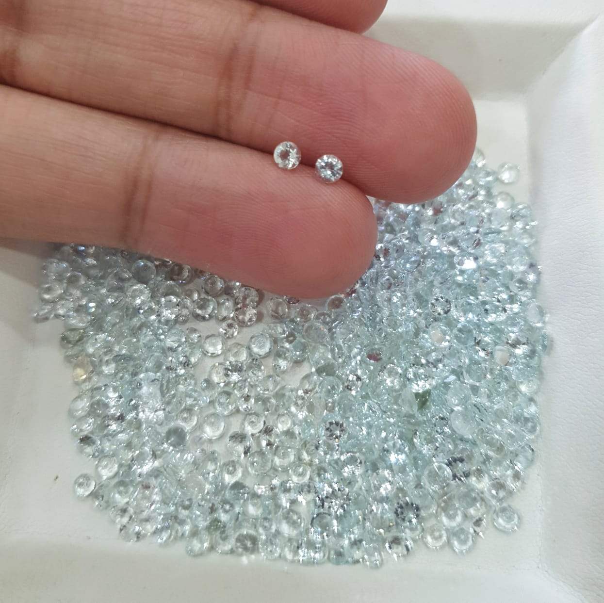 30 Pcs Aquamarine Round Cut | Natural Flawless 3mm,4mm,5mm - The LabradoriteKing