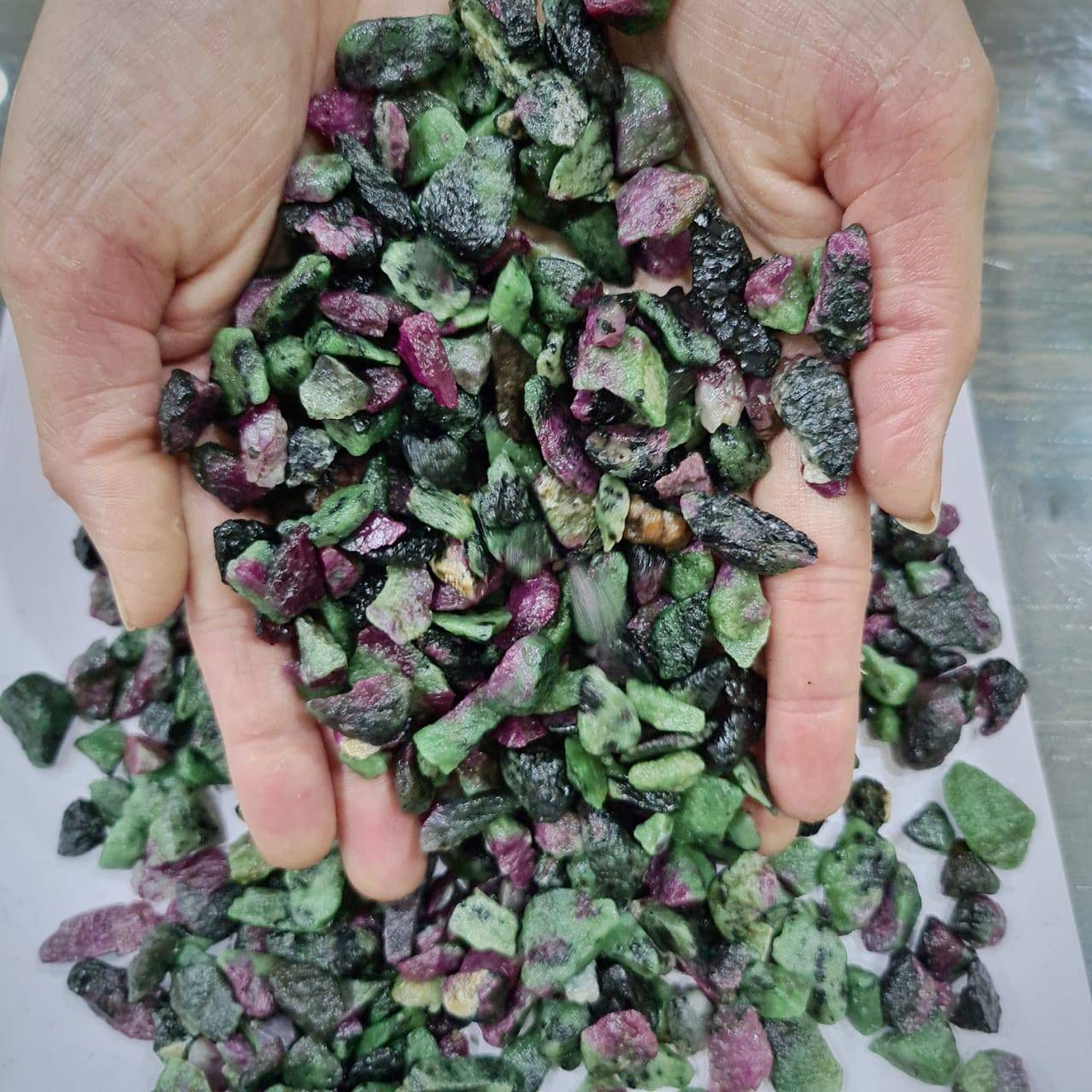 30  Pcs Ruby In zoisite Raw roughs | Natural Untreated Natural Ruby - The LabradoriteKing