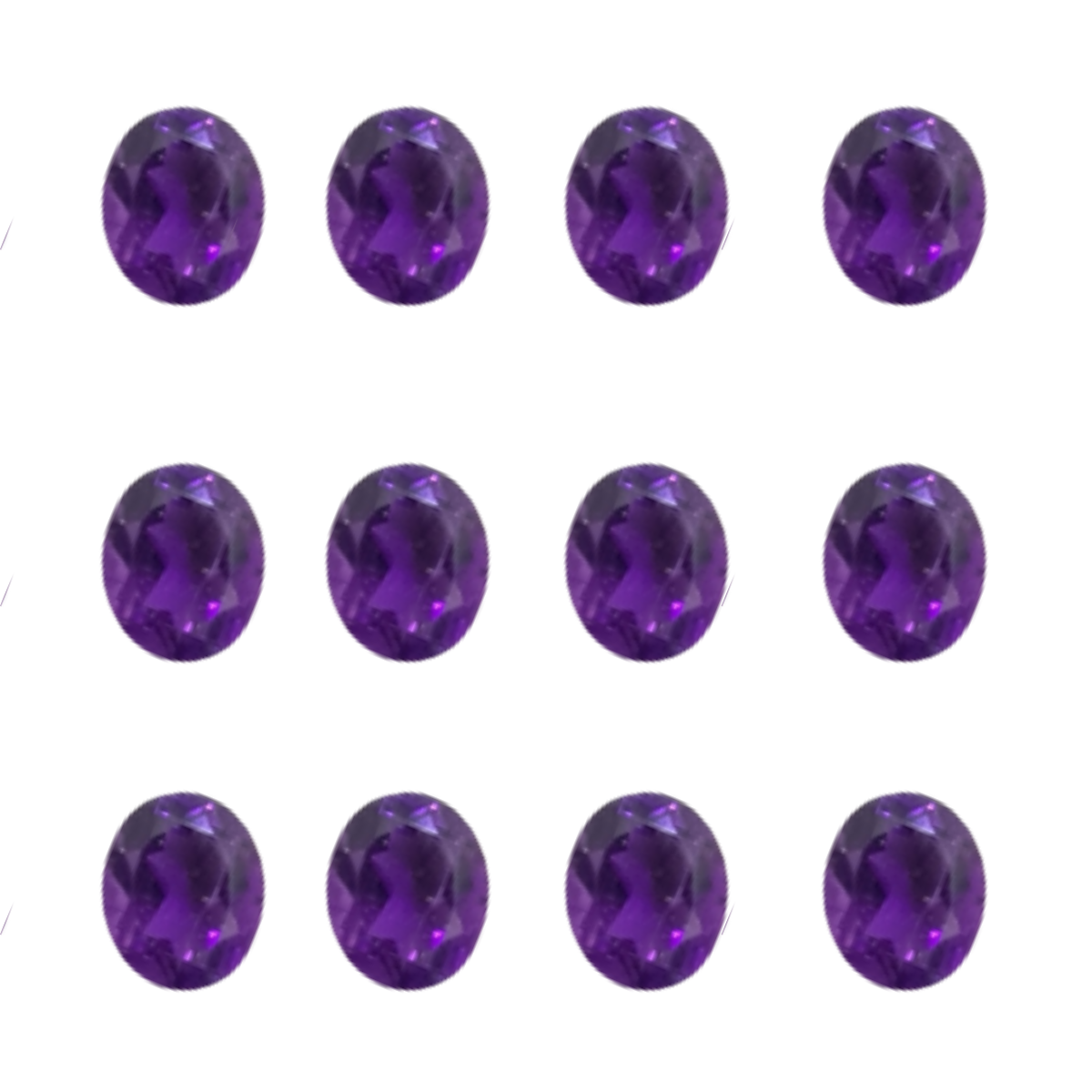 Natural Amethyst Faceted Gemstone I  Size 5-8mm, Shape: Oval - The LabradoriteKing