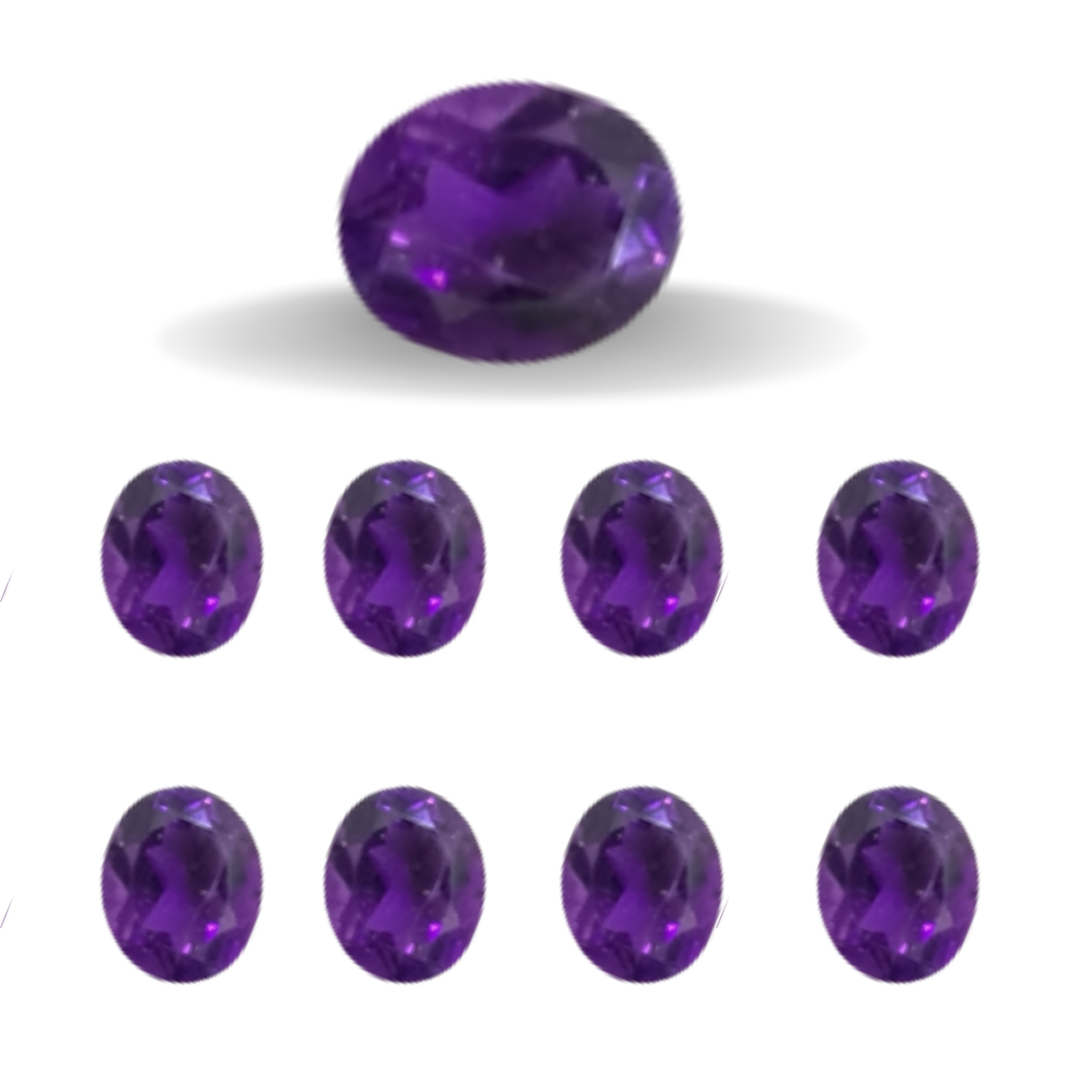 Natural Amethyst Faceted Gemstone I  Size 5-8mm, Shape: Oval - The LabradoriteKing