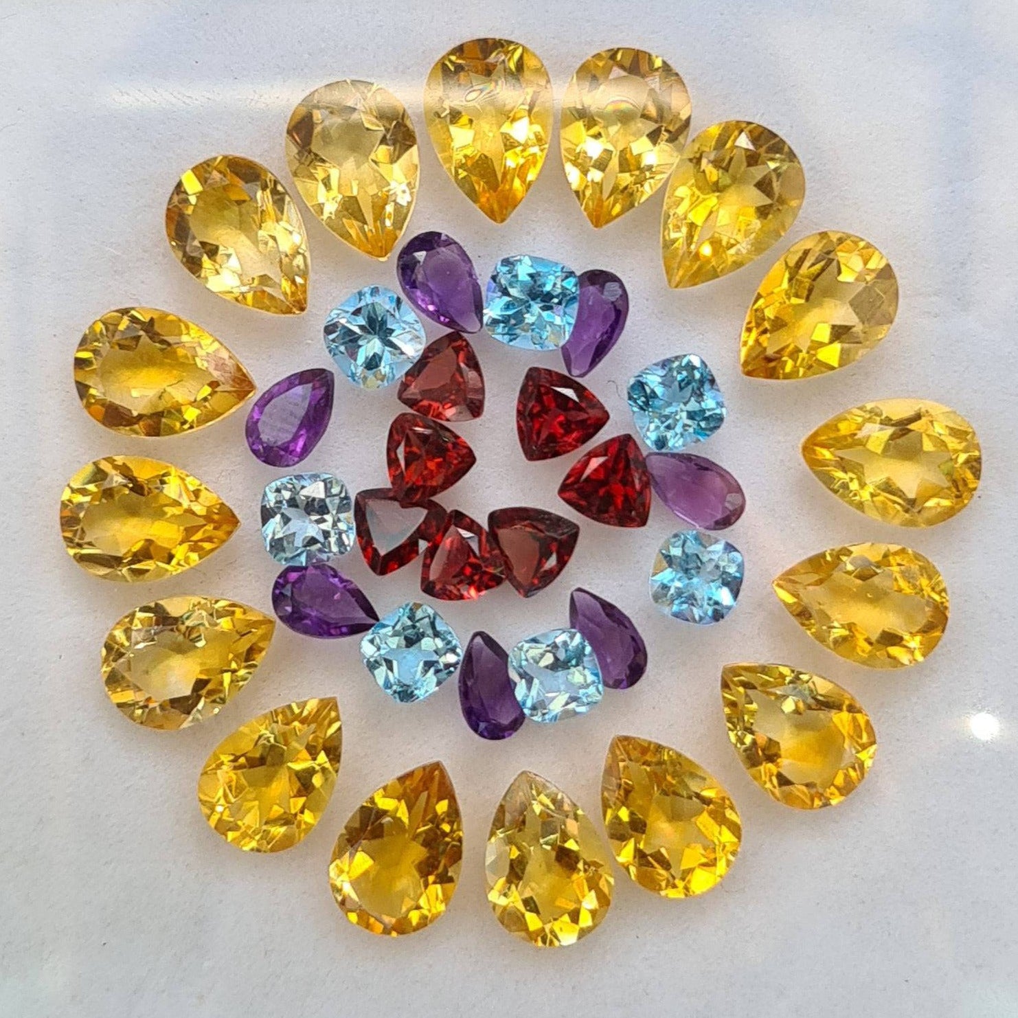 37 Pcs Natural Mix Faceted Gemstones Mix Shape,5-10mm  Gems Lot -Loose Gemstones - The LabradoriteKing