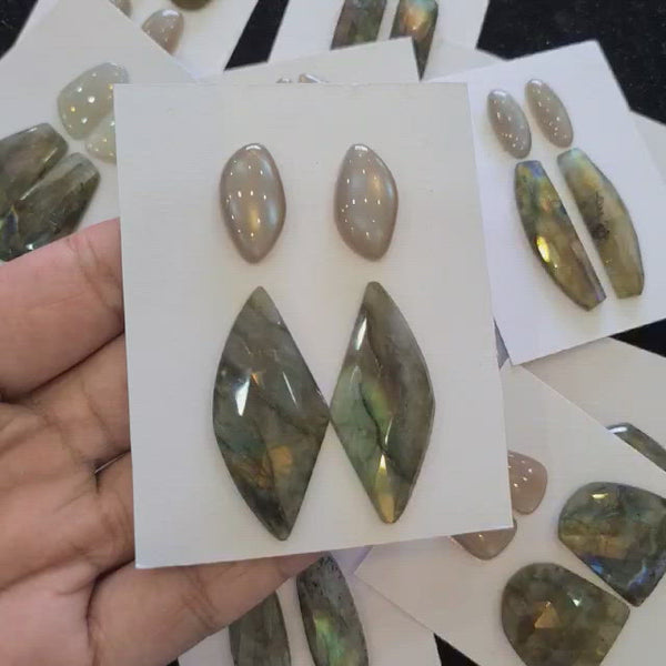 Pair of Moonstone and Labradorite | 1 Card Random