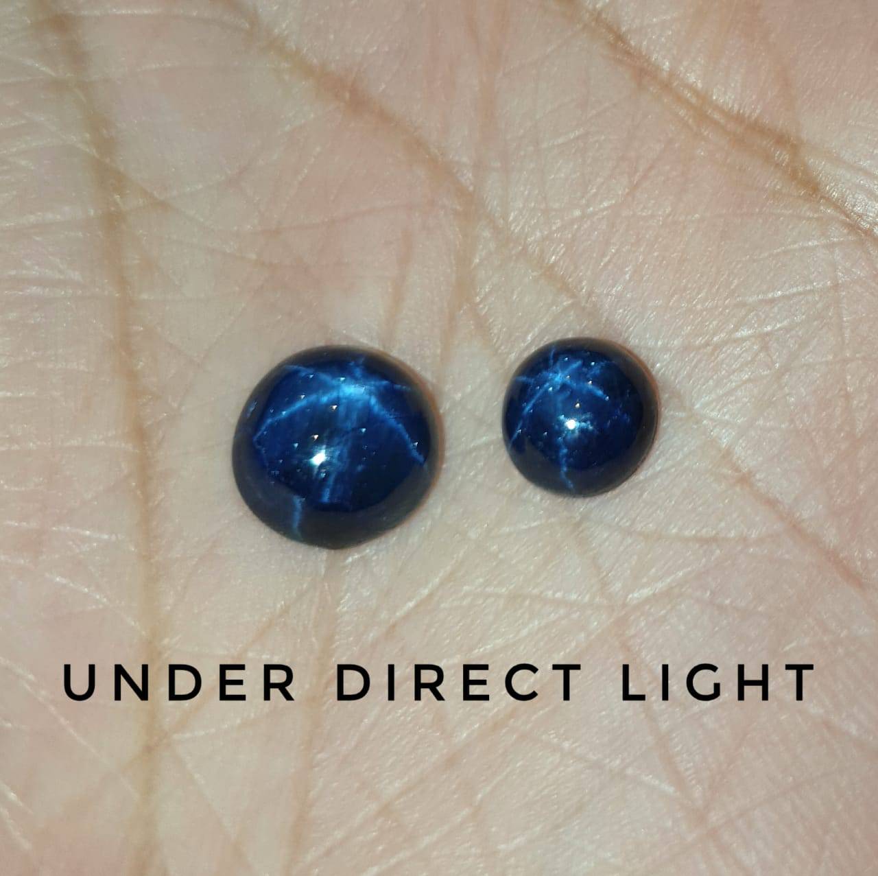 4 Pc Natural Sapphire Stars Rounds | 7mm and 9mm Cabochons - The LabradoriteKing