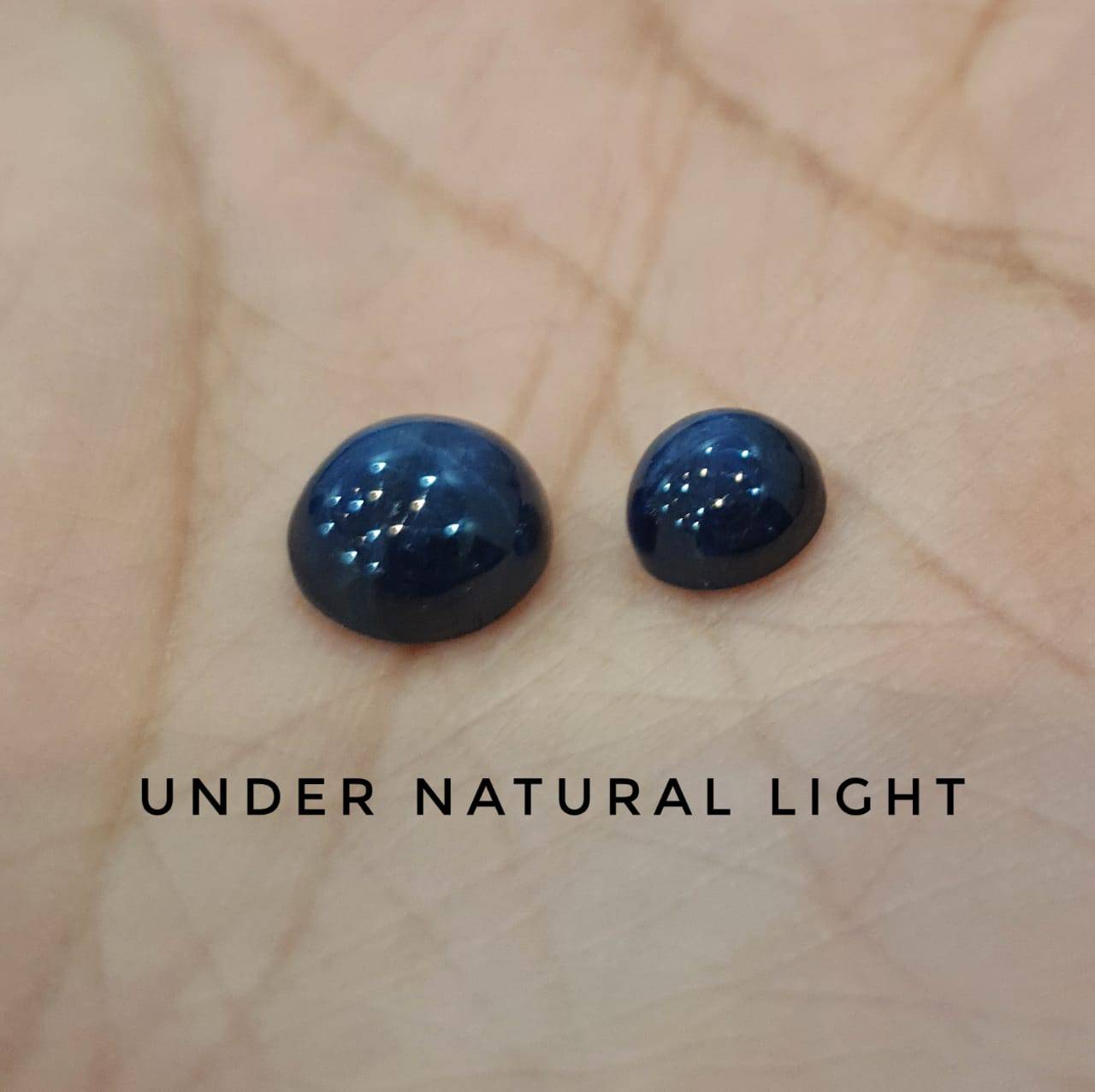 4 Pc Natural Sapphire Stars Rounds | 7mm and 9mm Cabochons - The LabradoriteKing