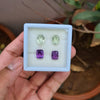 4 Pcs Natural Amethyst Faceted Gemstone | Size: 10-11mm, Oval & Rectangle Shape | 12.8 Cts - The LabradoriteKing