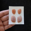 🔥 4 Pcs Natural Peach Moonstone Faceted Gemstones | Cabs shape, Size: 20-27mm - The LabradoriteKing