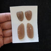 🔥 4 Pcs Natural Peach Moonstone Faceted Gemstones | Cabs shape, Size: 23-36mm - The LabradoriteKing