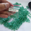 40 Pcs of Emerald cabochons | Thin 2-5mm Mix Shapes - The LabradoriteKing