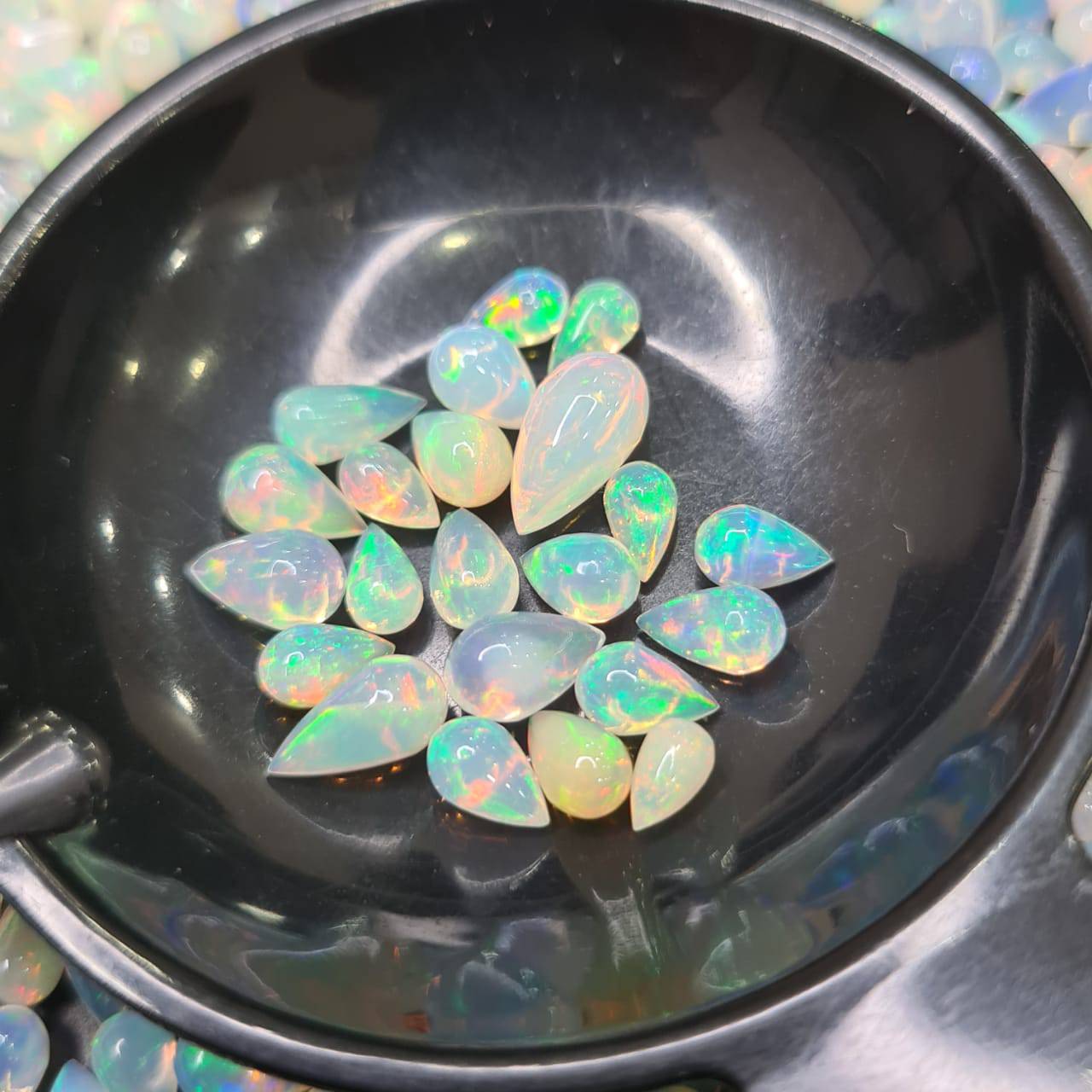 40 Pcs Opal Drops 5-8mm | Top Drilled | High Quality Ethiopian Mined - The LabradoriteKing