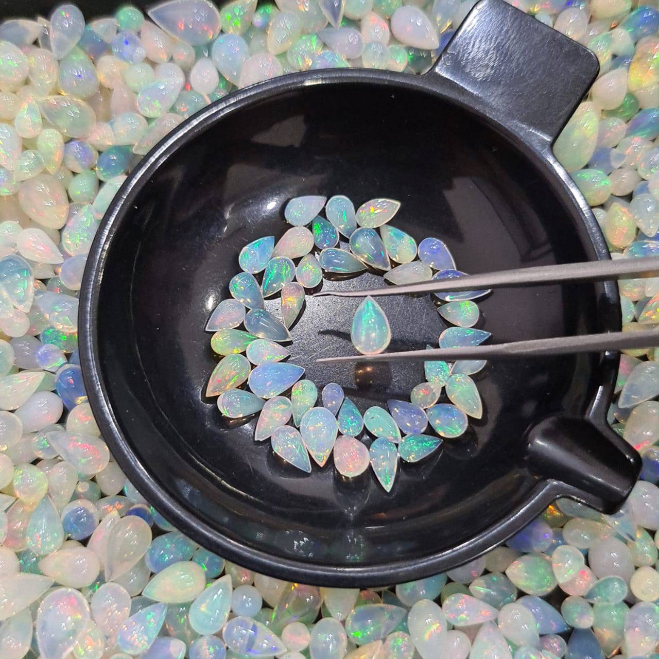 40 Pcs Opal Drops 5-8mm | Top Drilled | High Quality Ethiopian Mined - The LabradoriteKing