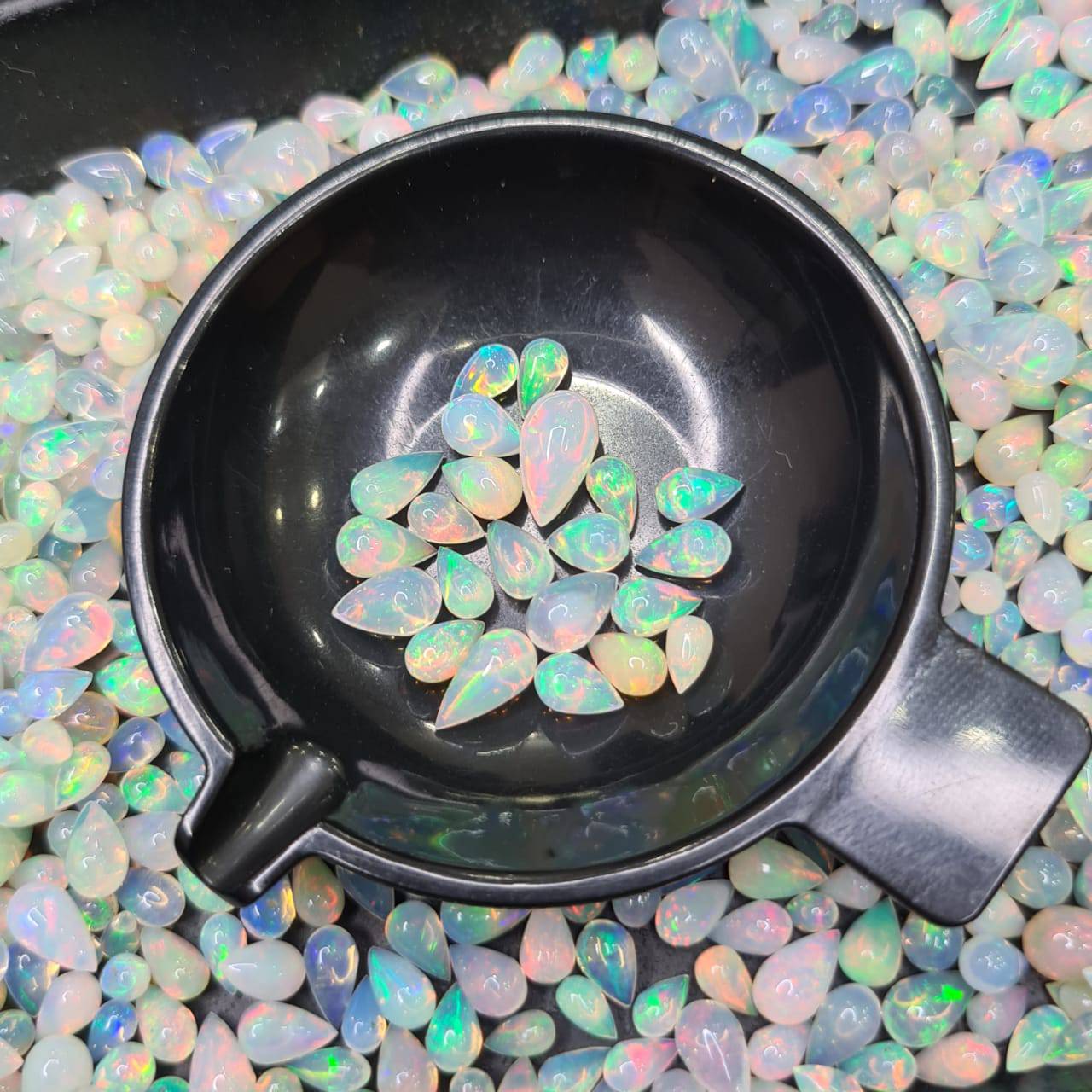 40 Pcs Opal Drops 5-8mm | Top Drilled | High Quality Ethiopian Mined - The LabradoriteKing