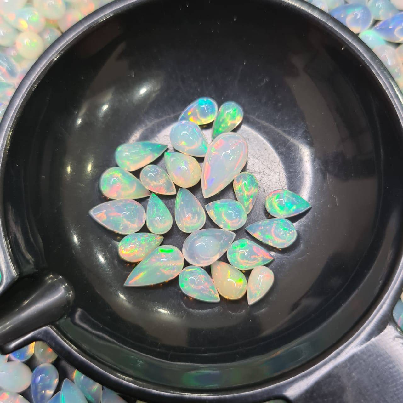 40 Pcs Opal Drops 5-8mm | Top Drilled | High Quality Ethiopian Mined - The LabradoriteKing