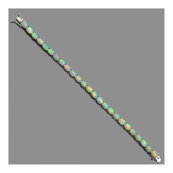 Opal Tennis Bracelet | 7mm Width | Set on 925 Sterling Silver - The LabradoriteKing