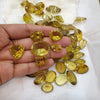 5 PC Random Pick Natural Lemon Quartz | 3D Dimension Cut Lot - The LabradoriteKing