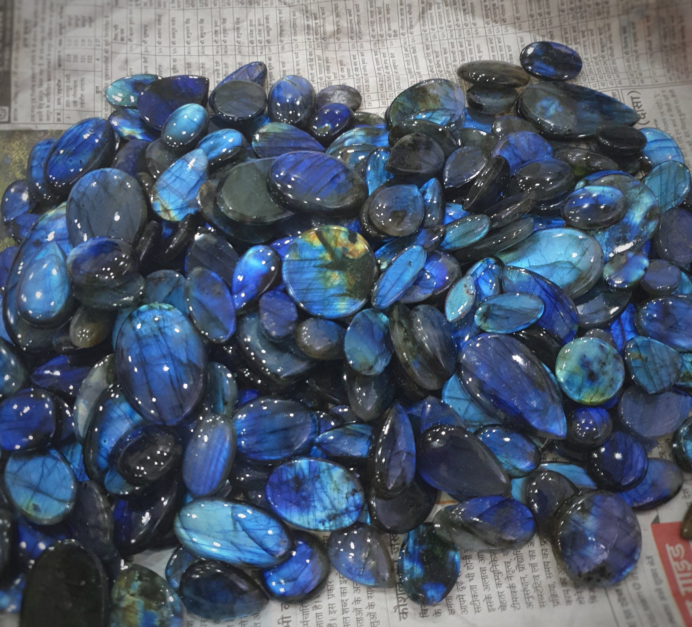 5 Pcs Deep Blue Labradorite Cabochons | Random | 25-35mm - The LabradoriteKing