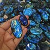 5 Pcs Deep Blue Labradorite Cabochons | Random | 25-35mm - The LabradoriteKing