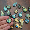 5 Pcs Labradorite Guitar | Flat Back Cabs 32-40mm - The LabradoriteKing