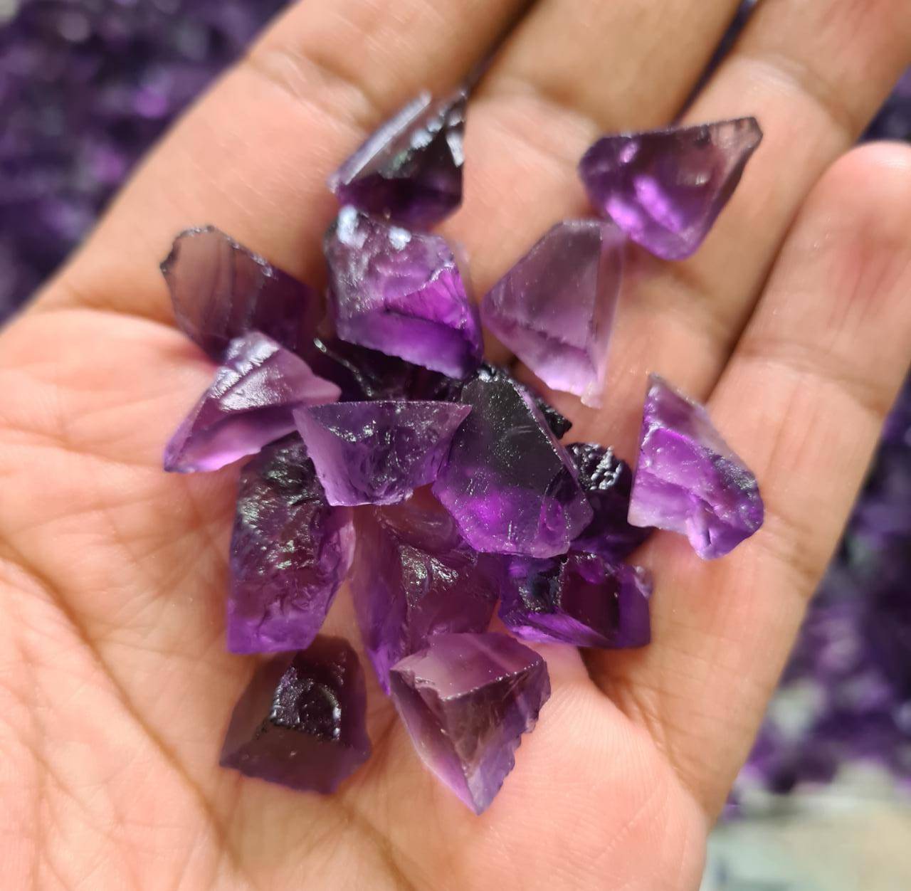 50 Grams of Amethyst Rough | 15-30mm Brazil Mined | Approx 20pcs - The LabradoriteKing