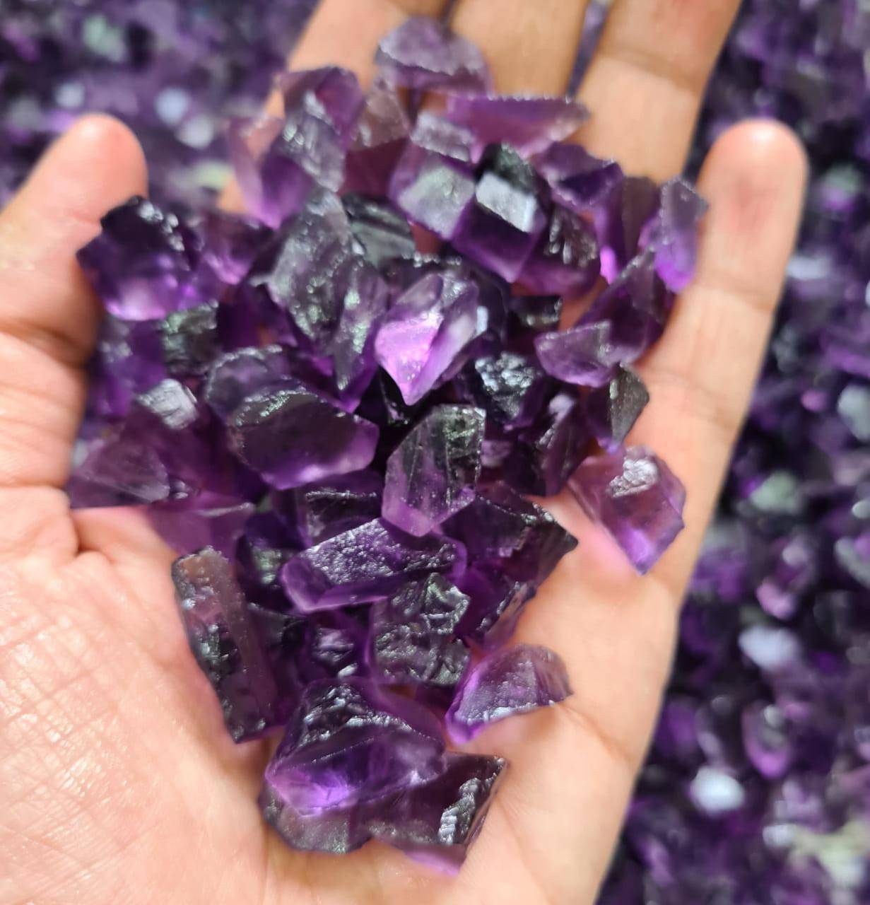 50 Grams of Amethyst Rough | 15-30mm Brazil Mined | Approx 20pcs - The LabradoriteKing