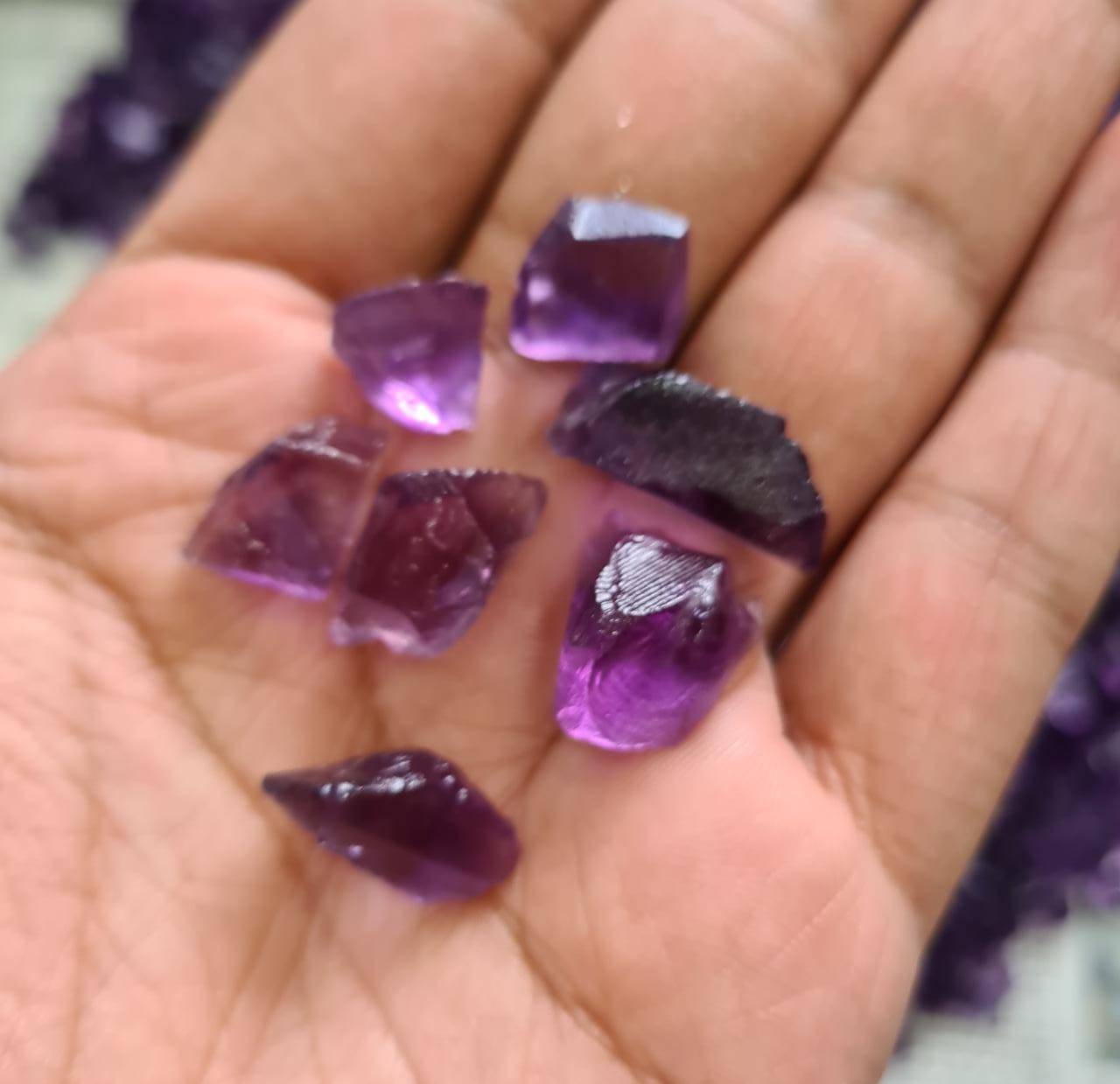 50 Grams of Amethyst Rough | 15-30mm Brazil Mined | Approx 20pcs - The LabradoriteKing