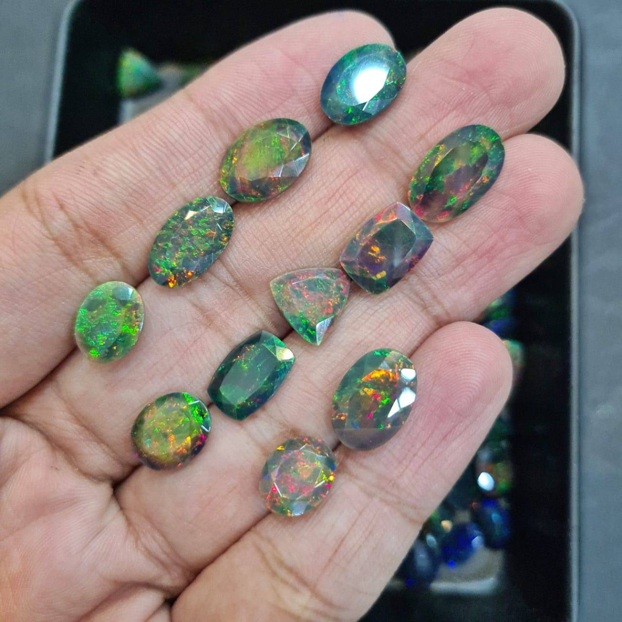 50% OFF|  Faceted Black Opal | Top Quality 11-14mm Sizes - The LabradoriteKing