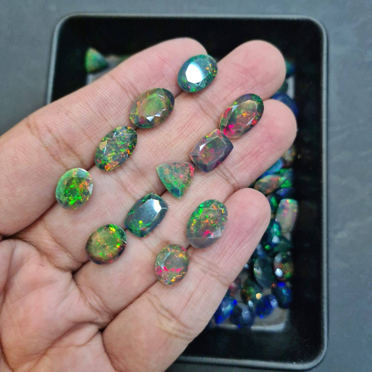 50% OFF|  Faceted Black Opal | Top Quality 11-14mm Sizes - The LabradoriteKing