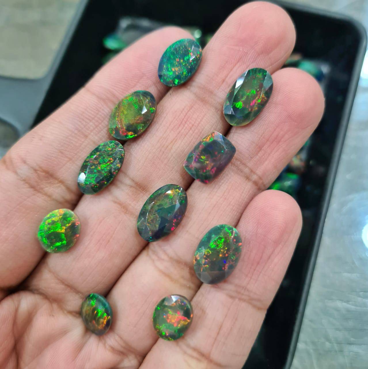 50% OFF|  Faceted Black Opal | Top Quality 11-14mm Sizes - The LabradoriteKing