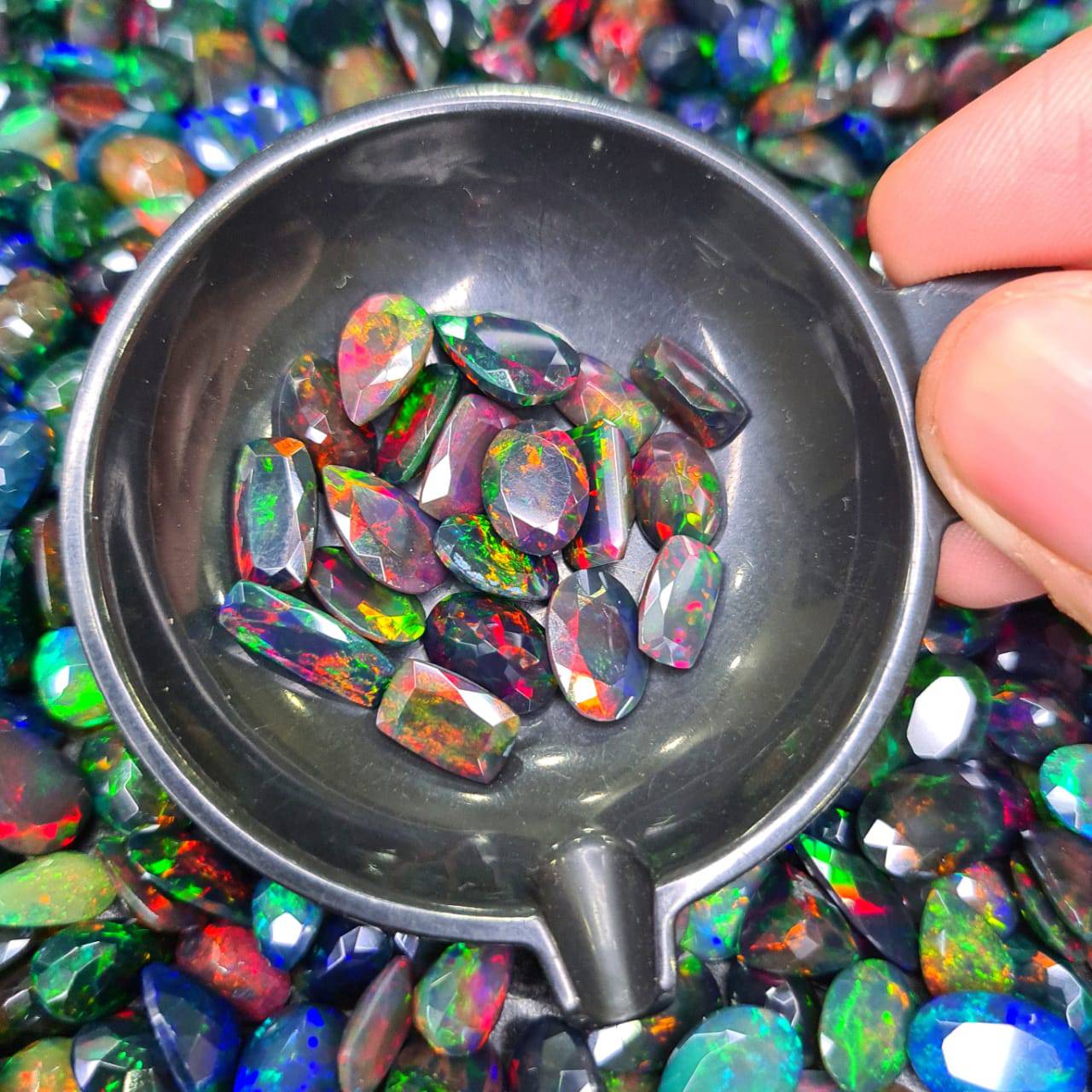 50% OFF|  Faceted Black Opal | Top Quality 11-14mm Sizes - The LabradoriteKing