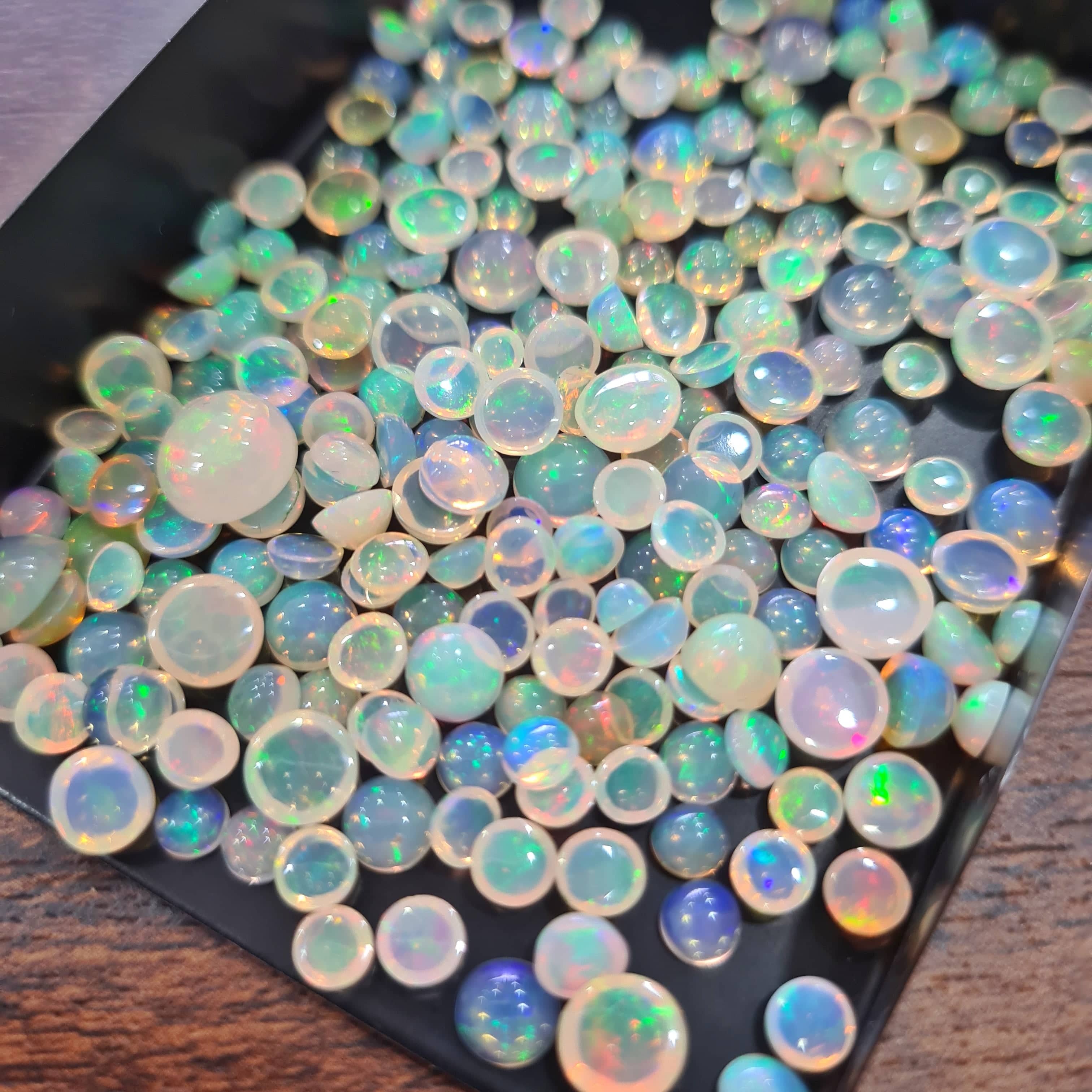 50 Pcs of Natural Opals Round | 4-6mm Mix High Quality - The LabradoriteKing