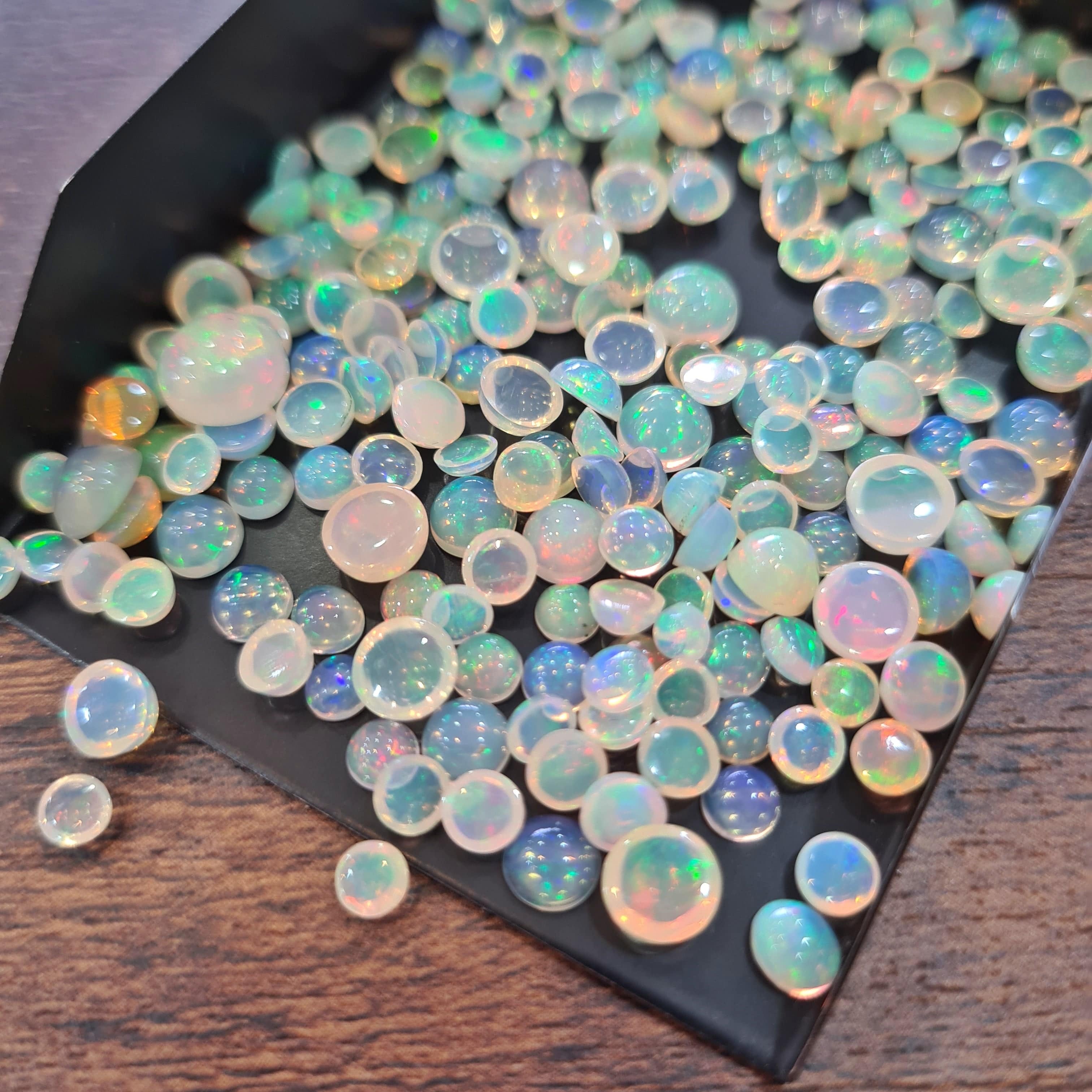 50 Pcs of Natural Opals Round | 4-6mm Mix High Quality - The LabradoriteKing