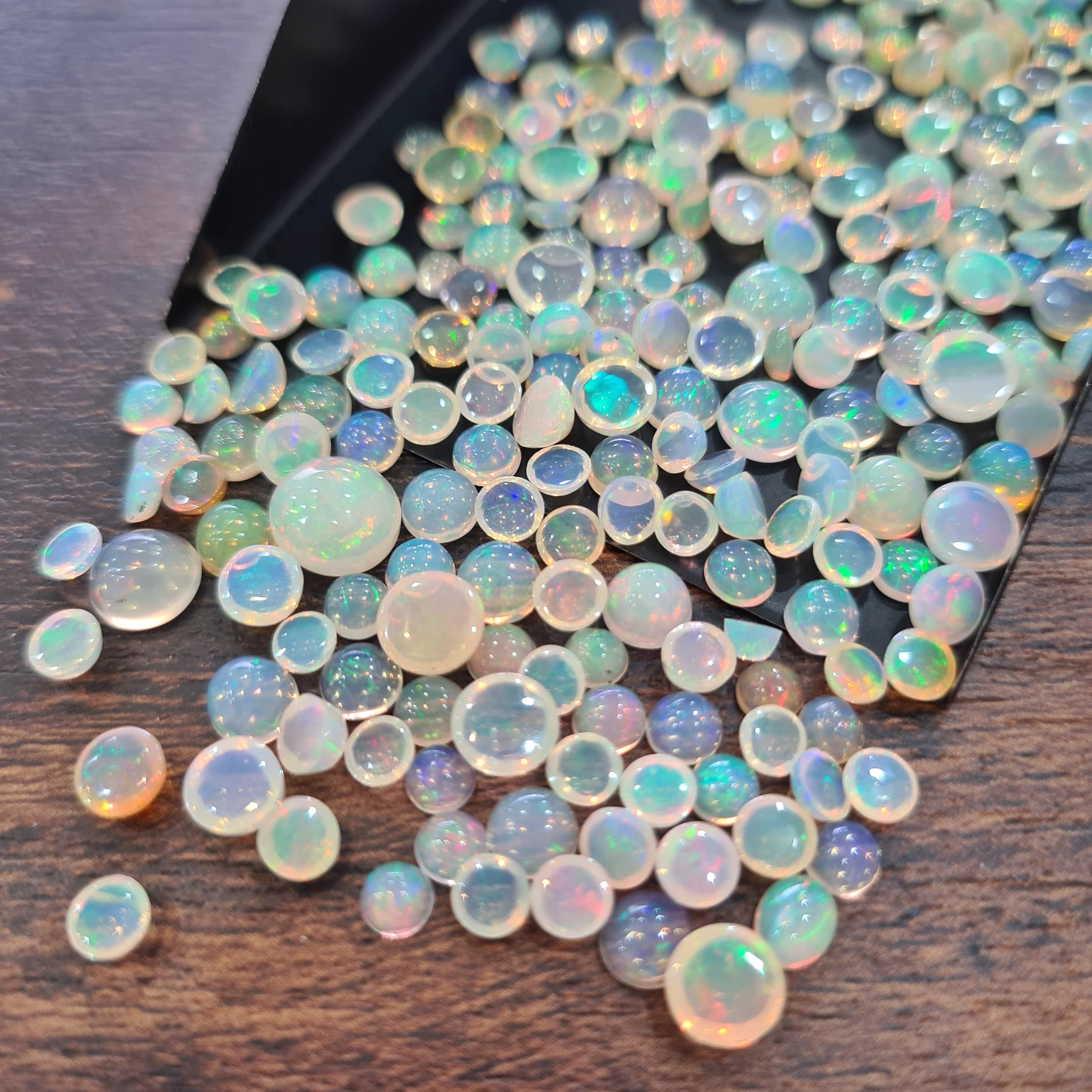 50 Pcs of Natural Opals Round | 4-6mm Mix High Quality - The LabradoriteKing