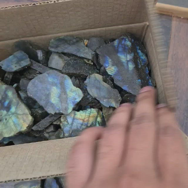 1KG Wholesale Labradorite raw Slabs | Good Flash in 1-4