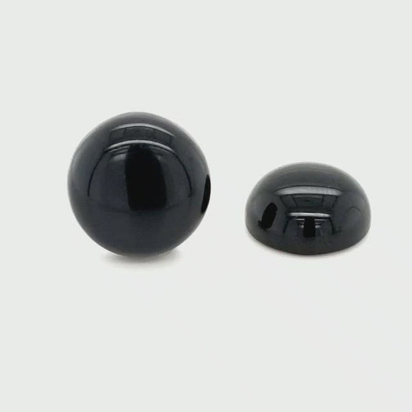 Natural Black Onyx Round Cabochons | 5mm,6mm,9mm, 12mm