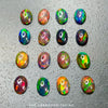 6 Pcs 7x5mm Black Opal Cabochons Ovals Calibrated - The LabradoriteKing